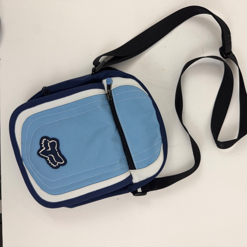Fox‎ Racing Small Crossbody Shoulder Bag Blue Zip Utility Moto Logo